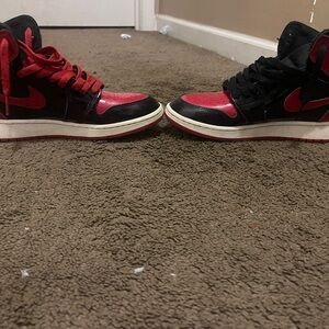 Jordan Kids Black and Red Sneakers